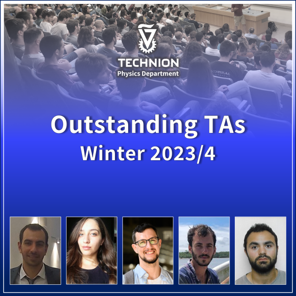 Outstanding teaching assistants Winter 2023/4