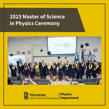 Congratulations to the recipients of the Master of Science in Physics degree 2023