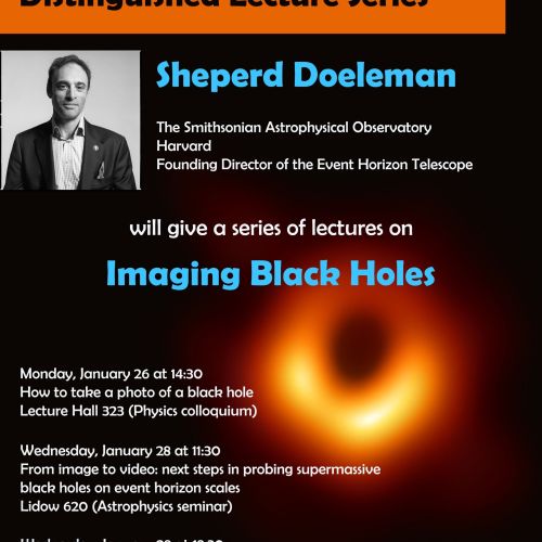 Distinguished Lecture Series  - Sheperd Doeleman Jan 26-28 poster